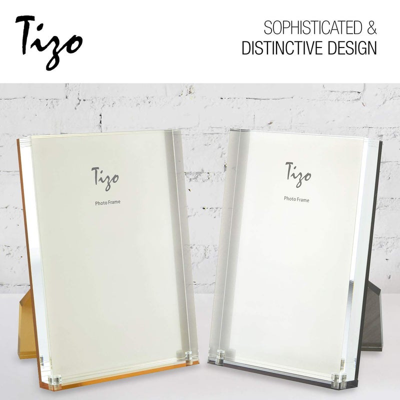 TIZO Design Vertical 8x10 Lucite Picture Frame, Durable 1 Inch Thick Clear Lucite & Magnetic Closures, Elegant & Practical Boutique Quality Photo Frame (Multiple Colors Available) - Image 3